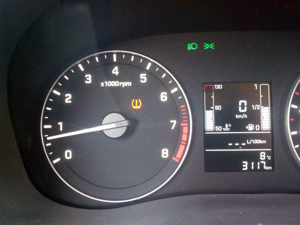 Датчики давления в шинах. — Hyundai Creta (1G), 1,6 л, 2017 года ...