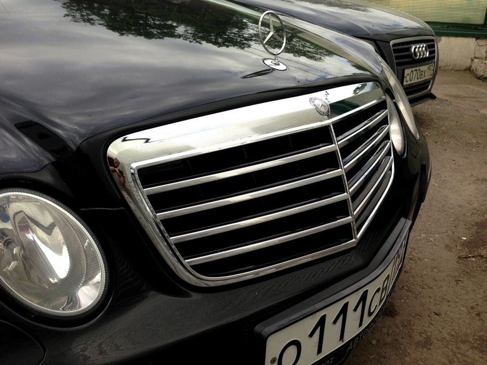 Дошли руки до решетки радиатора) — Mercedes-Benz E-Class (W211), 3 л ...