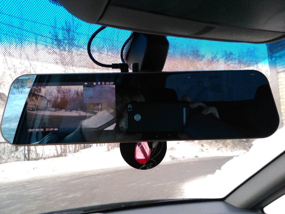 Видеозеркало car mirror две камеры функция парктроника