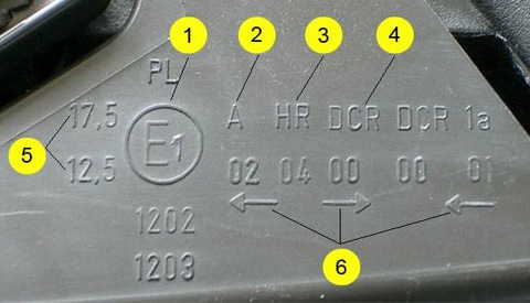маркировка фар форд фокус 2 рестайлинг