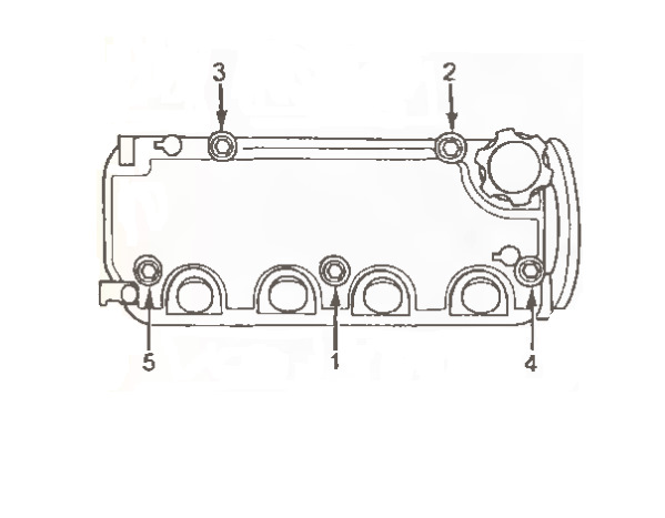 Daewoo nexia схема затяжки клапанной крышки