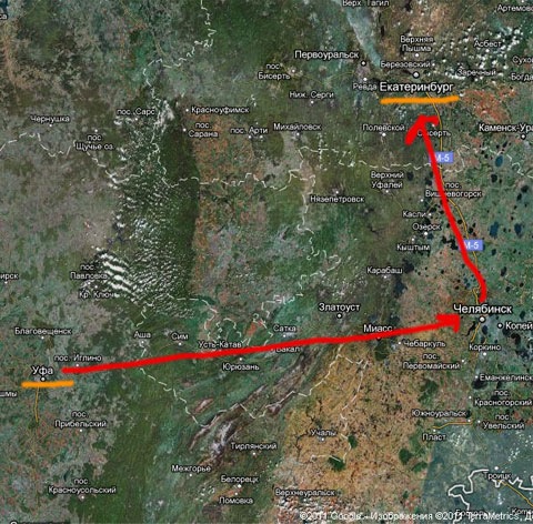 Маршрут екатеринбург красноуфимск