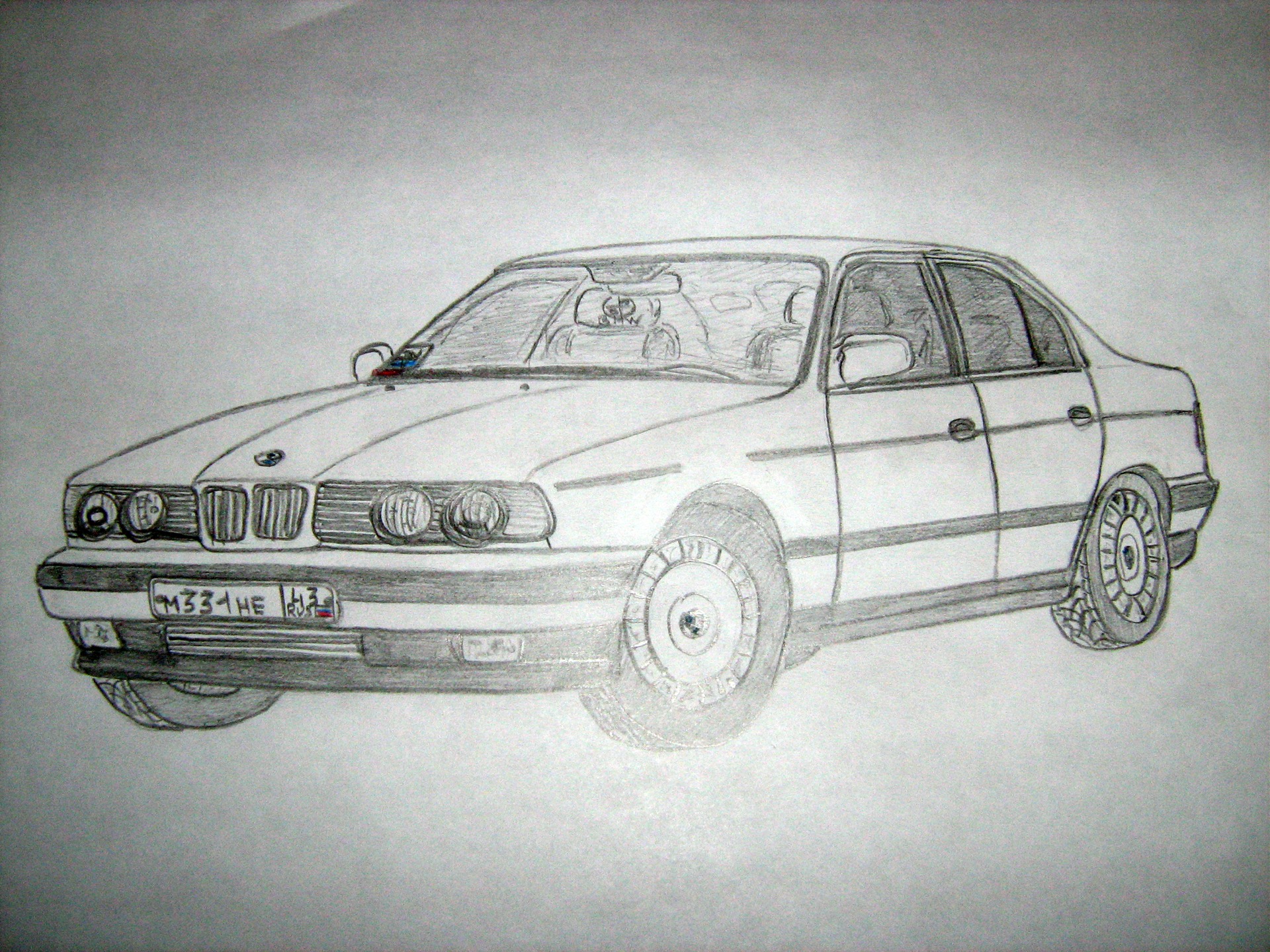 Рисунок моей машины от Kostya43 — BMW 5 series (E34), 2 л, 1988 года |  фотография | DRIVE2