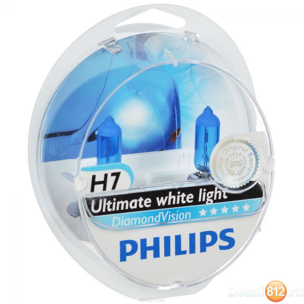 Филипс 7. Лампа Филипс h7 Diamond Vision 5000k. Philips Diamond Vision 12972dvs2 h7 55w. Philips Diamond Vision h7 5000k. Philips Diamond Vision h7 12v 55w.