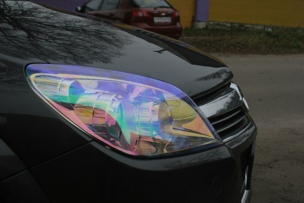 Плёнка для тонировки фар хамелеон . — Opel Vectra C, 2 л, 2007 года ...