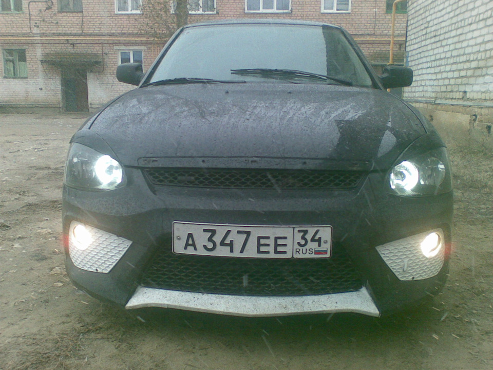 простая установка противотуманок — Lada Приора хэтчбек, 1,6 л, 2009 ...