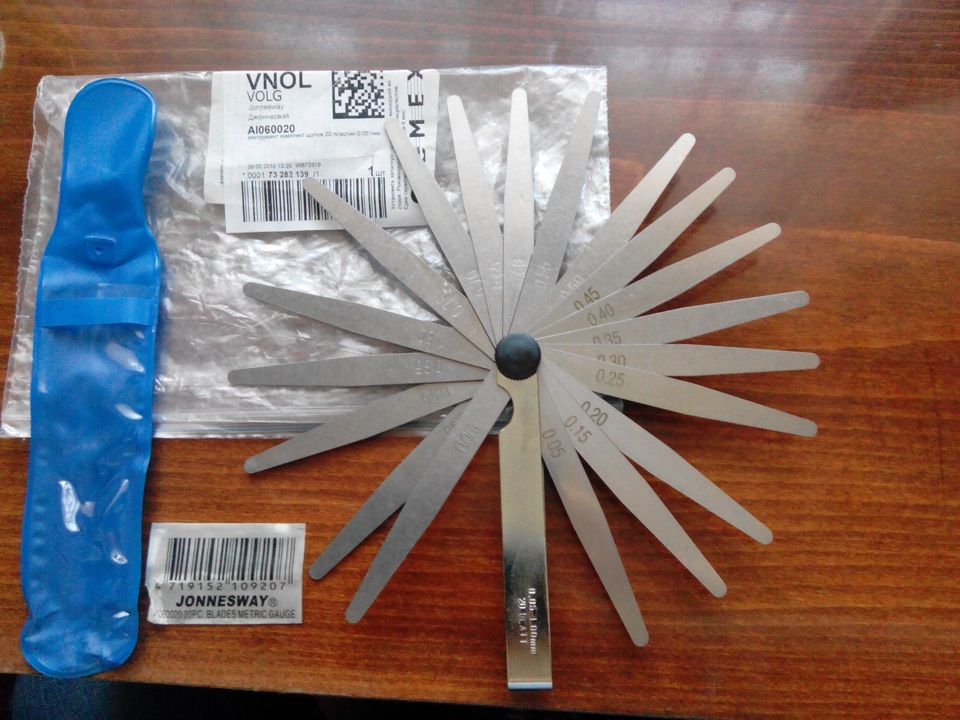 AI060020 JONNESWAY Набор щупов 0,05-1,0мм 20пр JONNESWAY | Запчасти на ...