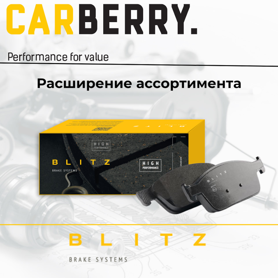 Расширение ассортимента тормозных колодок BLITZ! — Carberry на DRIVE2