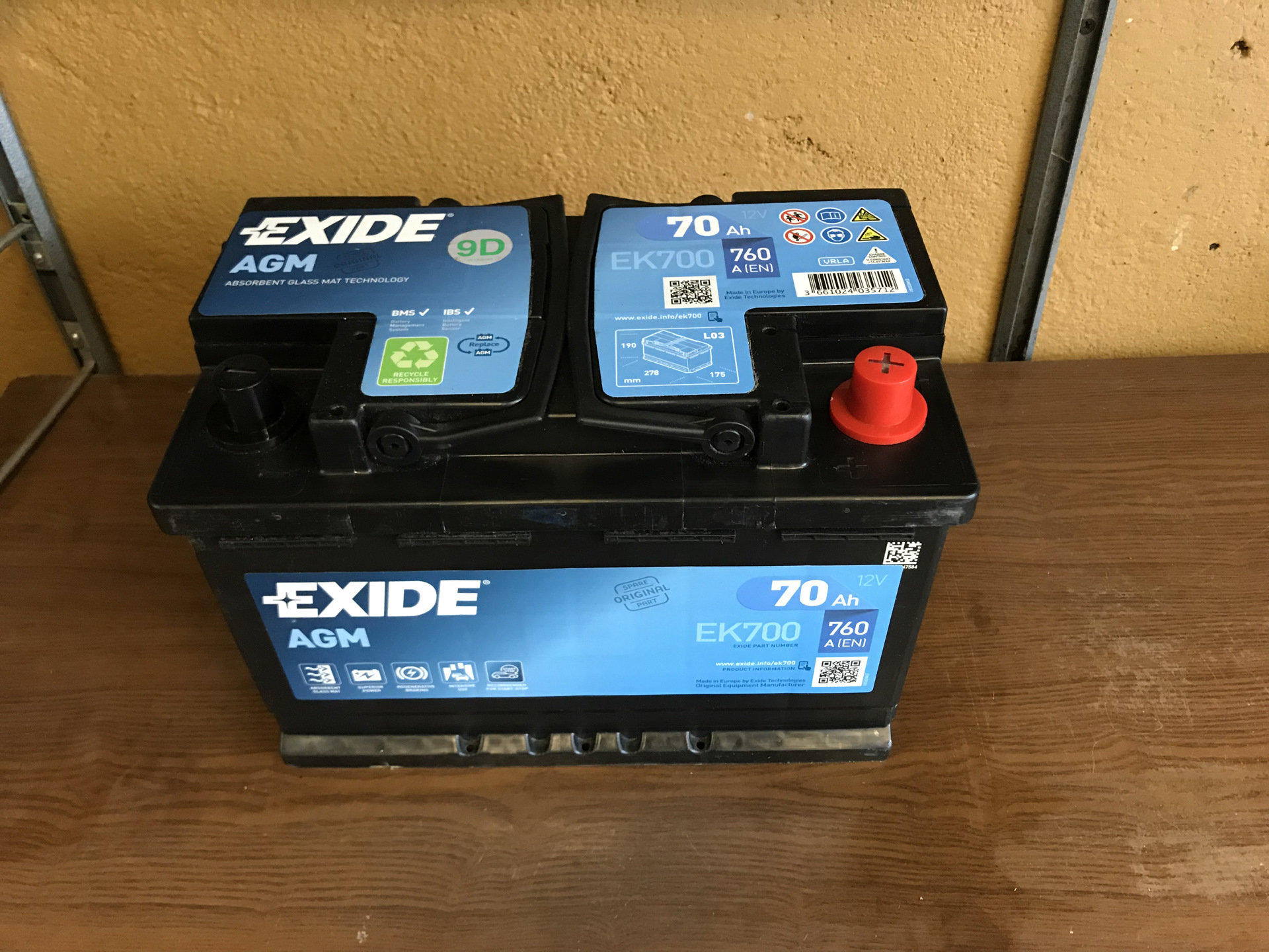 Exide agm 70. Exide ek700 AGM. Exide AGM ek700 70ah 760a (r+) (278x175x190). Аккумуляторная батарея Exide AGM ек700. Focus 2 АКБ.