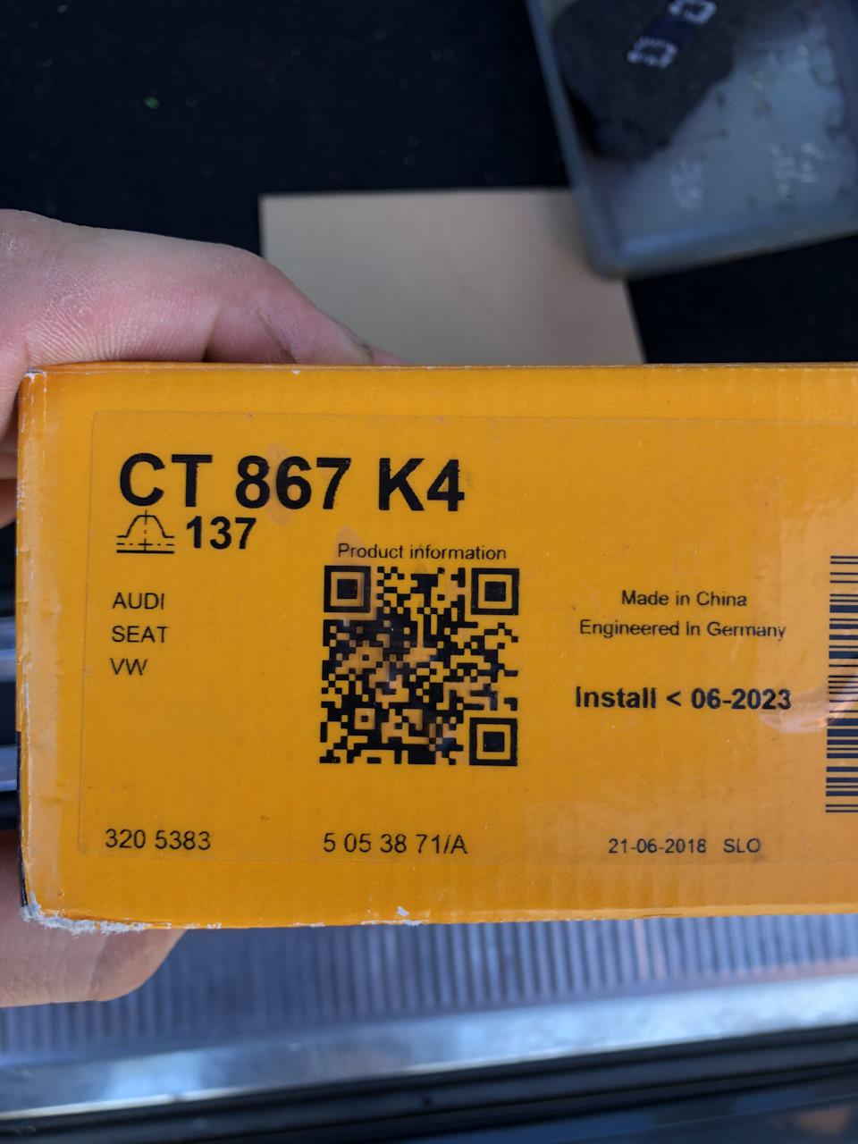 CT867K4 Комплект ремня ГРМ Audi 80/A4/A6, VW Golf/Passat 1.9TDI 92-01 ...