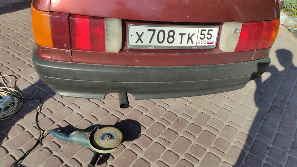 Новая насадка на глушитель) — Audi 80 (B3), 2 л, 1990 года | стайлинг ...