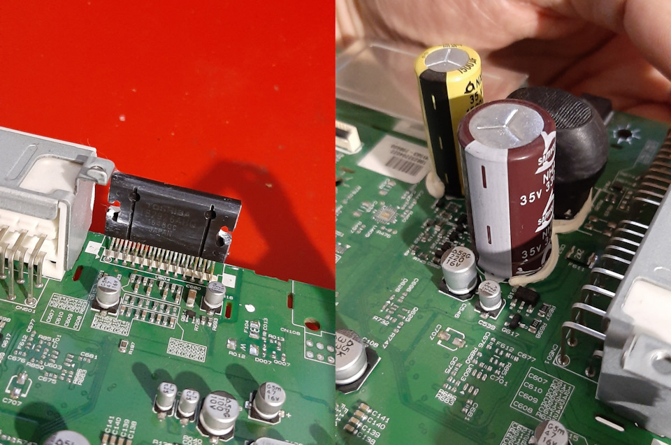 Доработка штатной магнитолы (усилительTDA7560 + конденсатор 10000 мкф ...