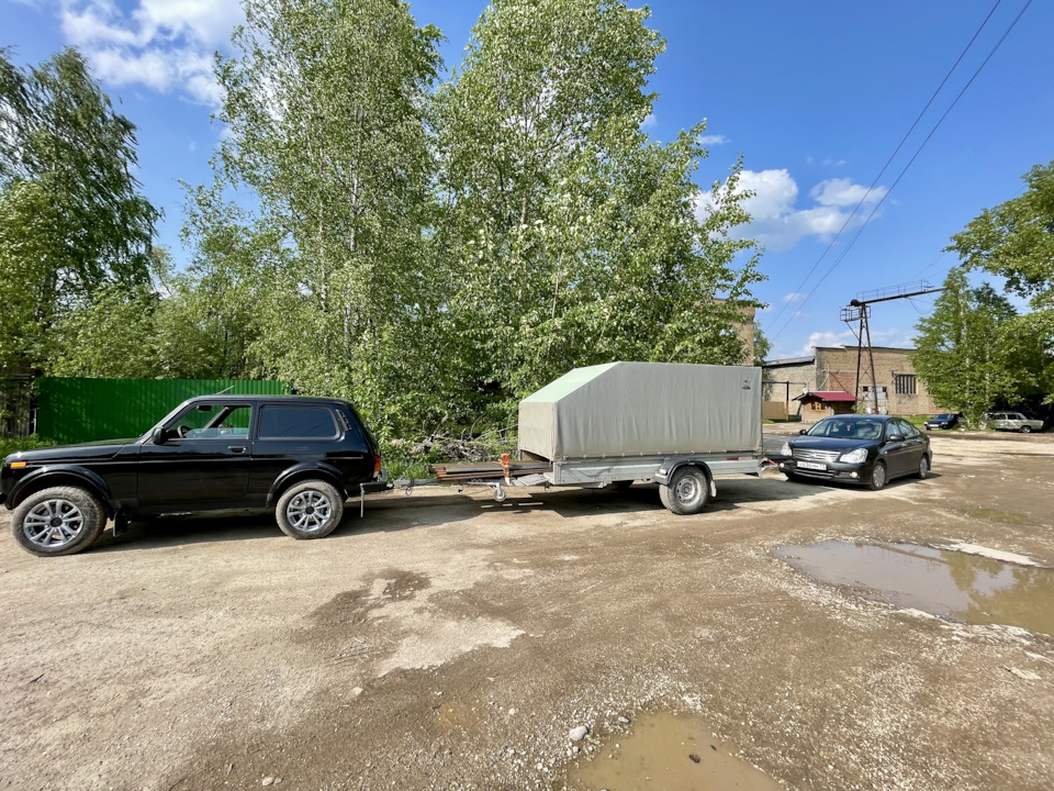 Первый раз с прицепом. — Lada 4x4 3D, 1,8 л, 2023 года | покатушки