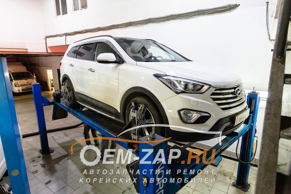 Ремонт ходовой части Hyundai Santa Fe и замена роликов приводного ремня ...