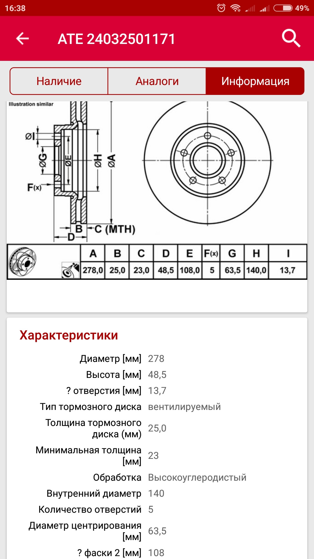 Толщина тормозного диска. 7700757688 Характеристики диаметр отверстия.