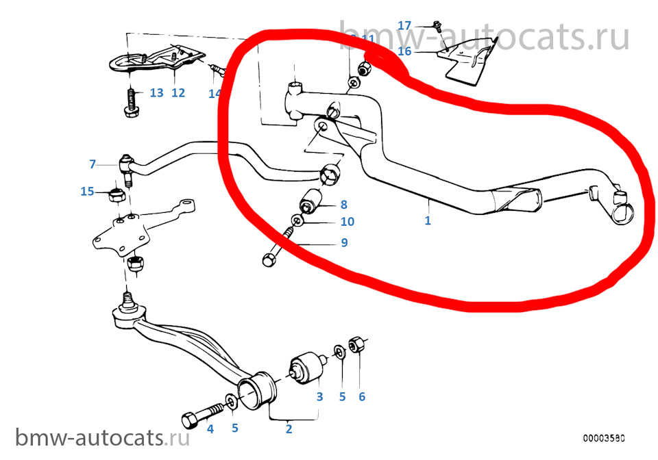 Схема передней подвески bmw e34