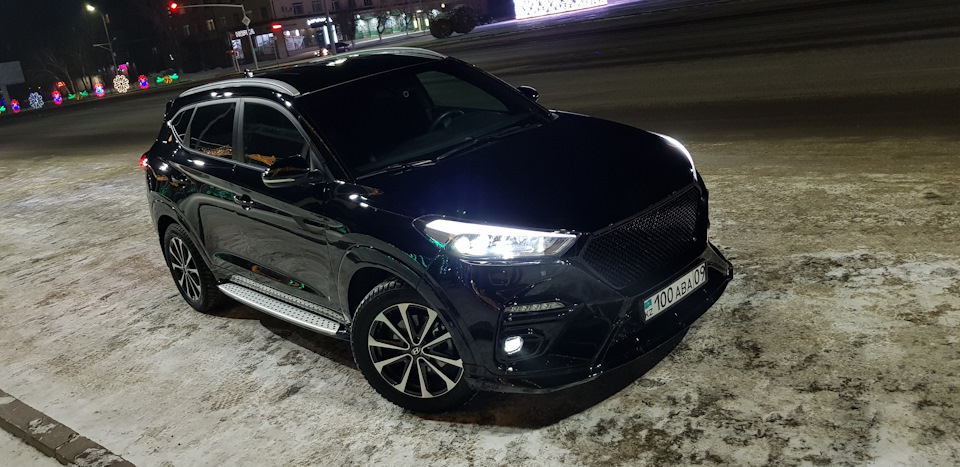 Хендай туксон тюнинг фото Бампер и накладка установлены. - Hyundai Tucson (TL), 2 л, 2017 года тюнинг DRIV