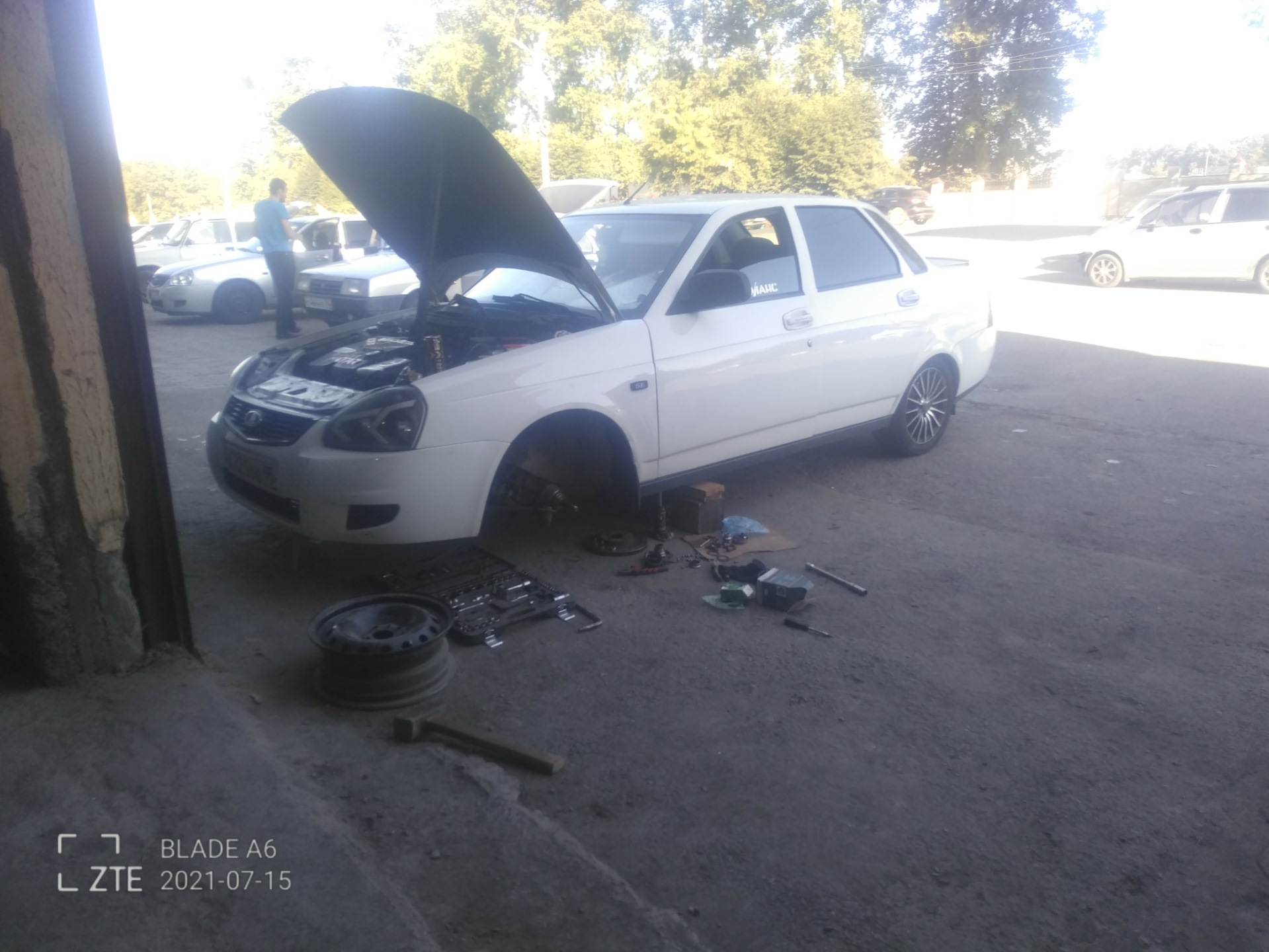 Новые тормозные диски, колодки Brembo, ступица, подшипник — Lada Приора ...