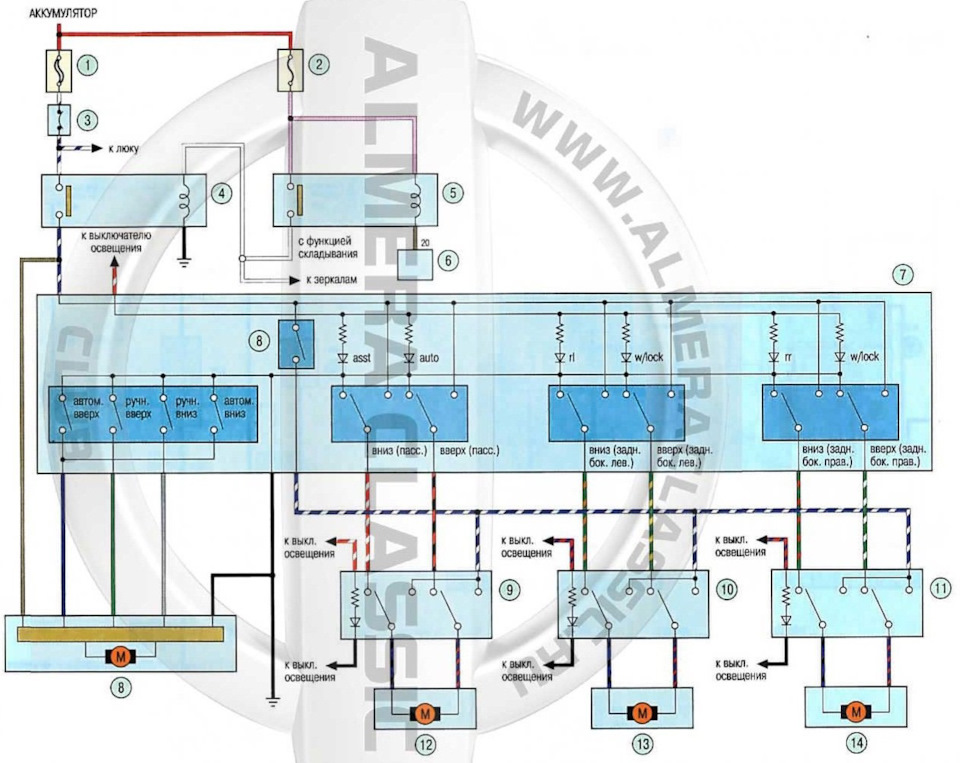 Схема ниссан альмера классик