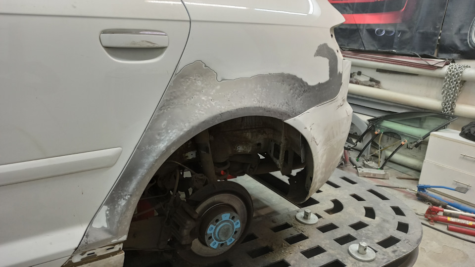 ⭕⭕⭕⭕ А 3 ремонт заднее крыло. Рендж Ровер задний удар, рихтовка капота ...