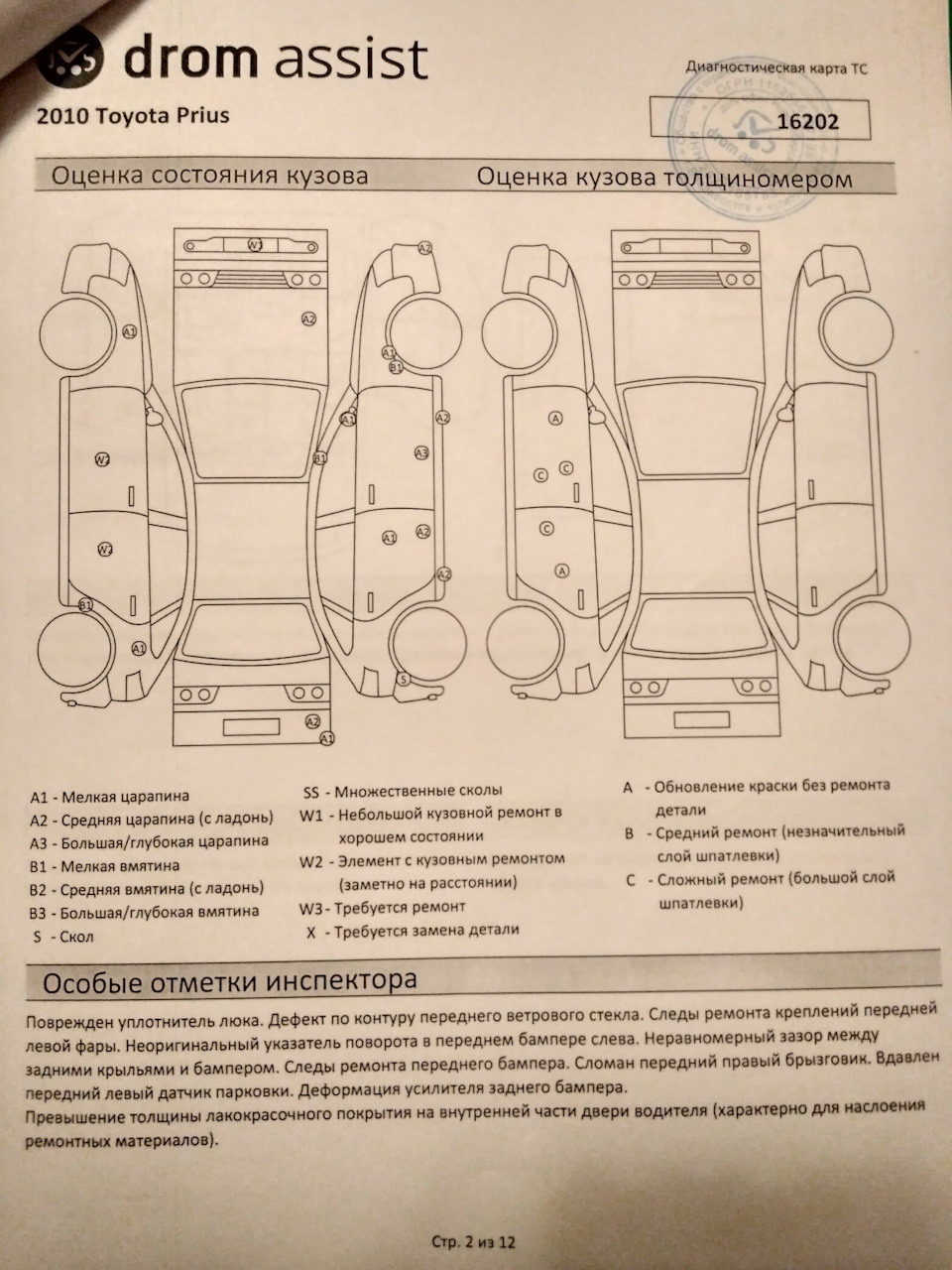 Toyota prius чертеж