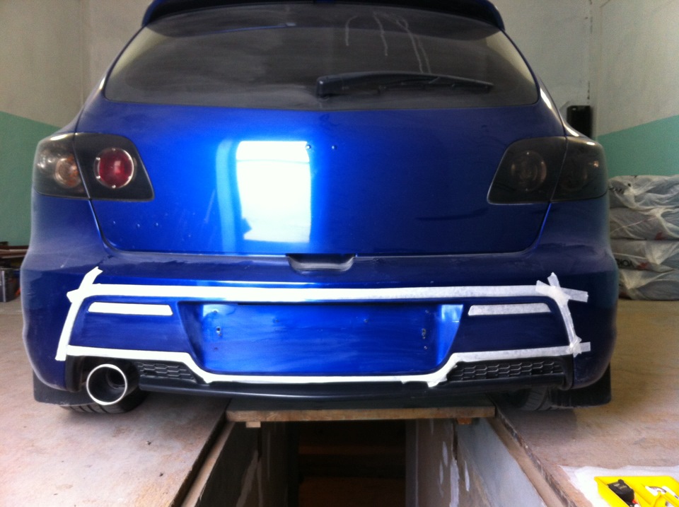 Задний бампер преобразился — Mazda 3 (1G) BK, 2 л, 2007 года | кузовной ...