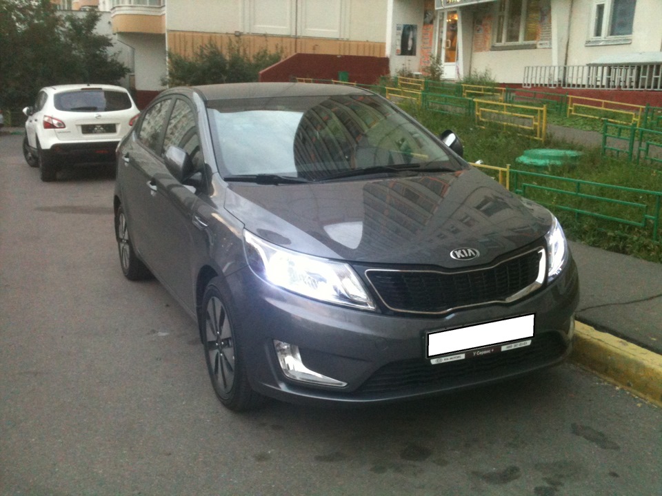 Сверхяркие диоды в габариты — KIA Rio (3G), 1,6 л, 2013 года ...