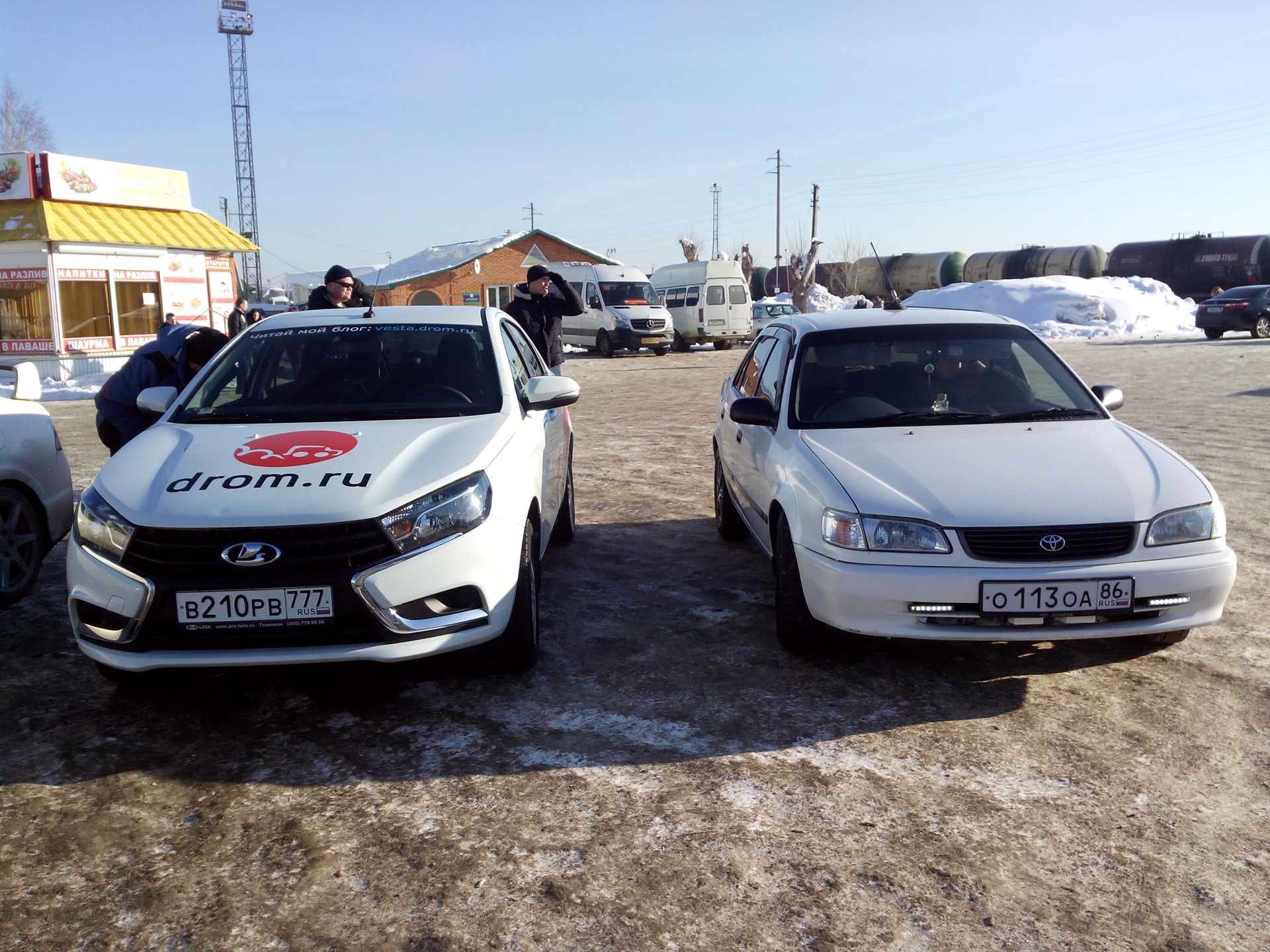 Встреча с Дромовской LADA VESTA в г. Советский на земле Югорской — Toyota  Corolla (110), 1,5 л, 1999 года | встреча | DRIVE2