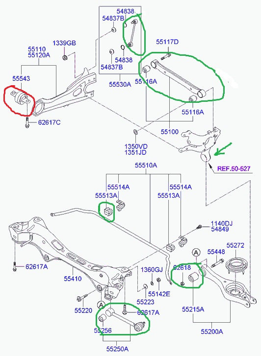 Схема задней подвески hyundai elantra hd