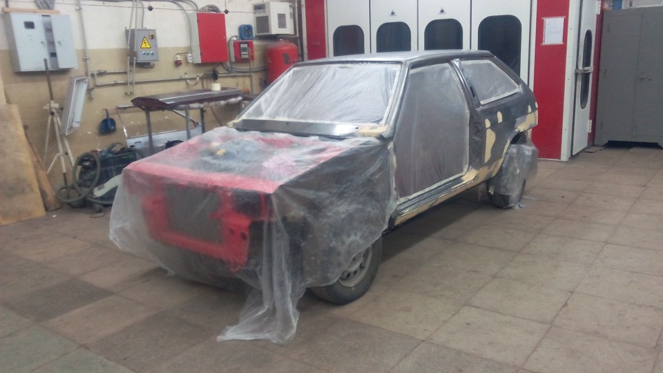 покраска машины в цвет (реклама) — Lada 2108, 1,5 л, 1996 года ...