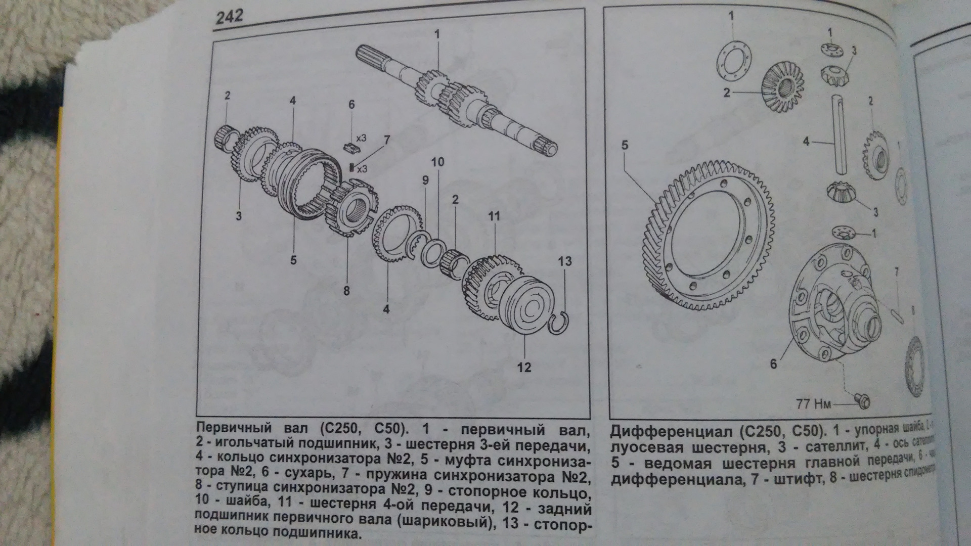 Мкпп королла 150 схема