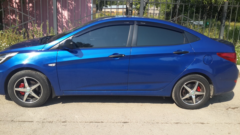 Kia Rio 3 синие суппорта