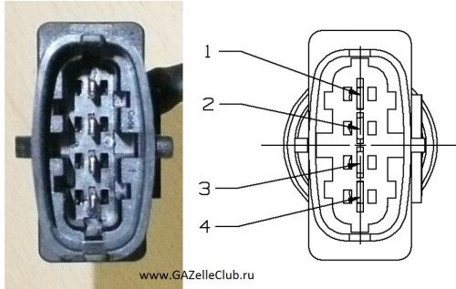 Распиновка штекера датчика