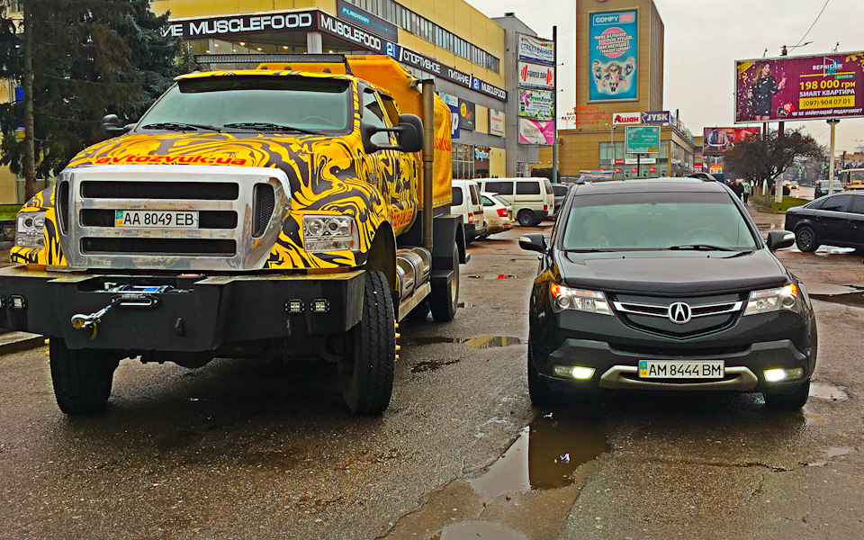 FORD F650 vs ACURA MDX — Acura MDX (2G), 3,7 л, 2007 года | встреча ...