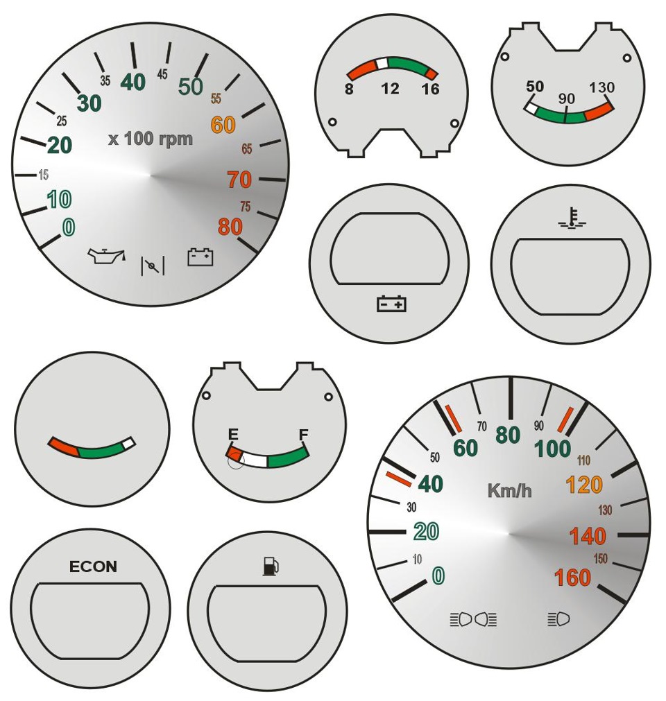 Шкала спидометра своими руками