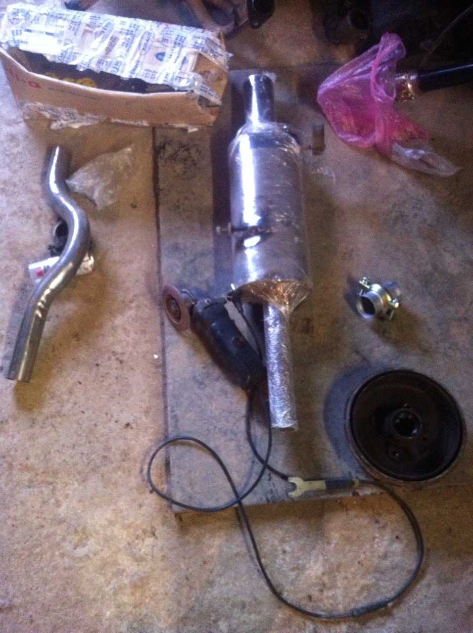 установка выхлопной системы стингер — Lada 21099, 1,5 л, 2006 года ...