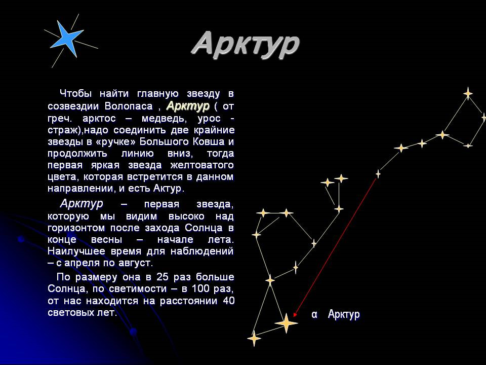 Арктур звезда картинки