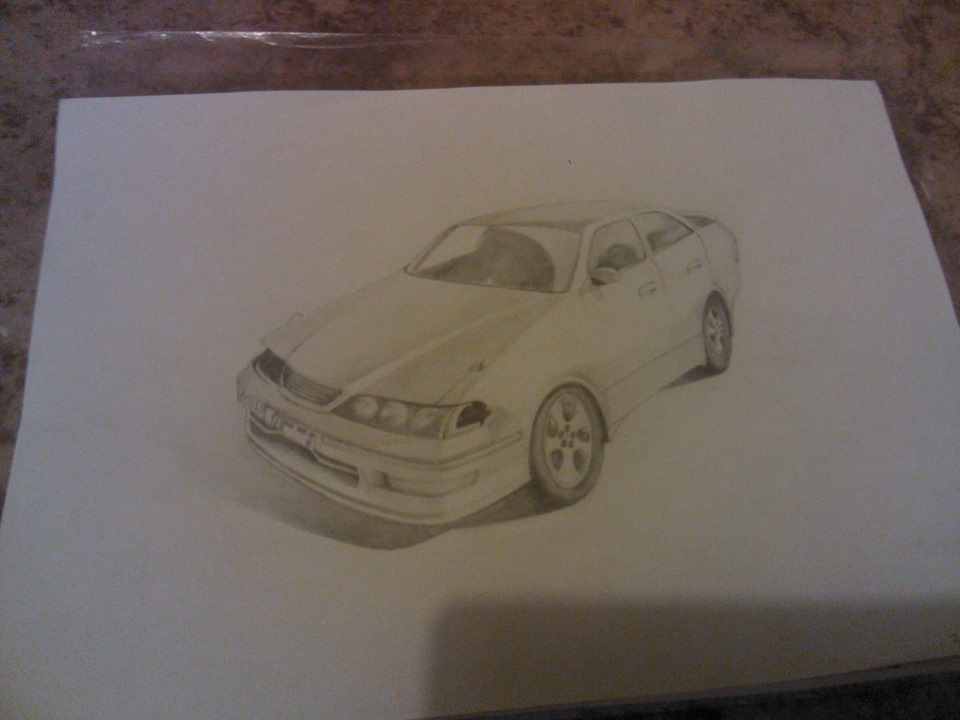 Как нарисовать тойота марк 2 поэтапно