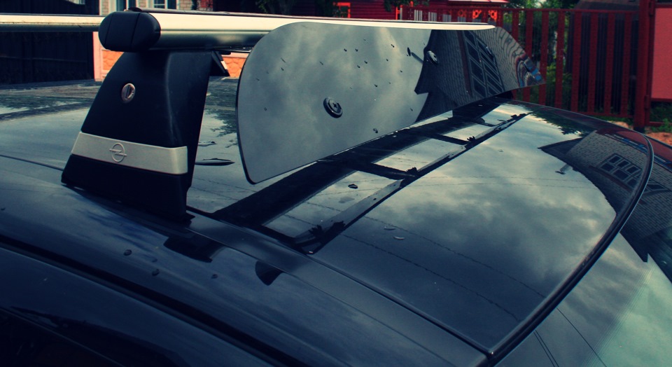 Fairing 44" (обтекатель на багажник) и эмблема GM. — Opel Astra H, 1,8 ...