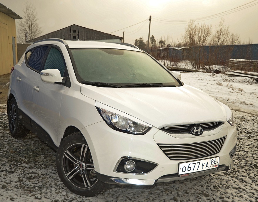 Диски на 17 Черный мат с полировкой — Hyundai ix35, 2 л, 2011 года ...
