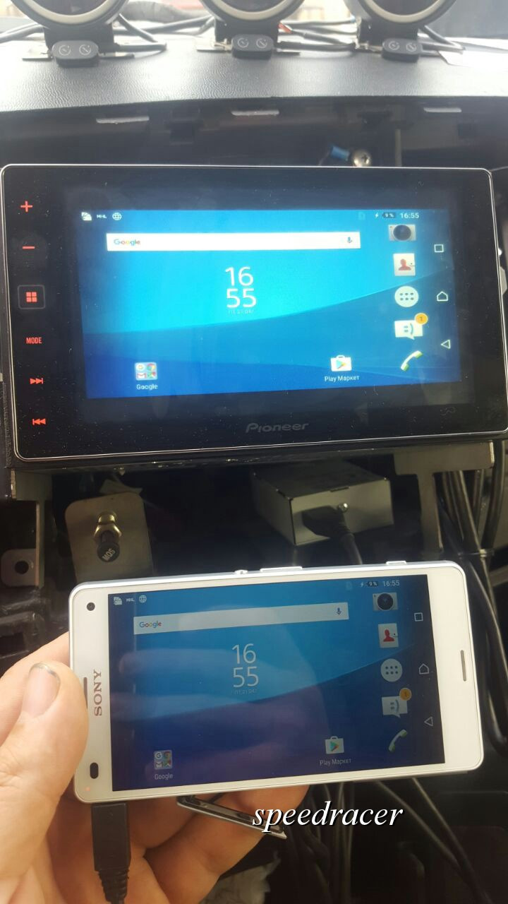 Реализация интерфейса андроид на экране магнитолы. Pioneer SPH-DA120 + MHL  Pioneer CD-AH200C + Sony Xperia Z3 Compact — Mitsubishi Lancer X, 2 л, 2008  года | тюнинг | DRIVE2