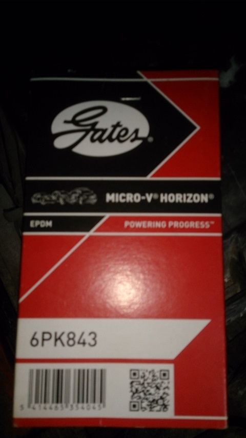 6PK843 Ремень GATES | Запчасти на DRIVE2