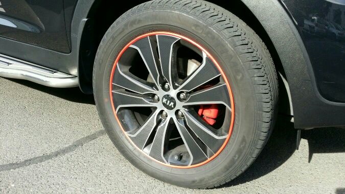 Защита кромок дисков от бордюрных повреждений — KIA Sportage (3G), 1,7 ...