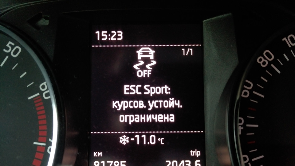 Полное отключение esp skoda