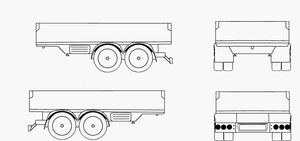 Схема грузового прицепа