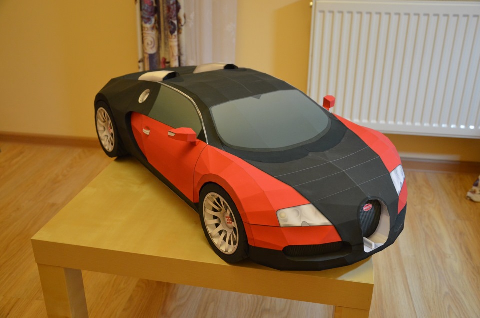 Модель Bugatti Veyron Из Бумаги