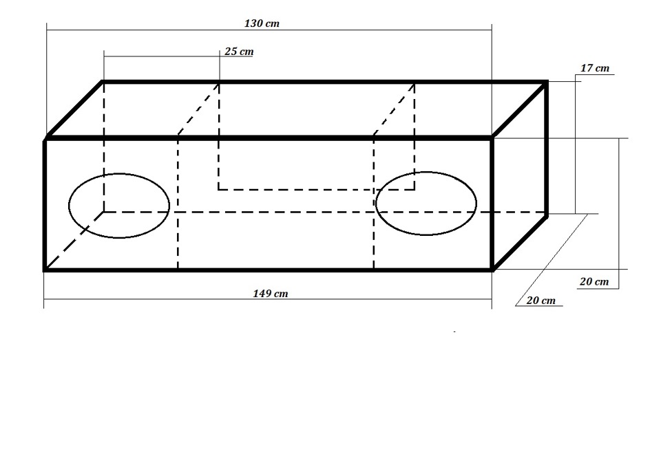 Короб под овалы чертеж