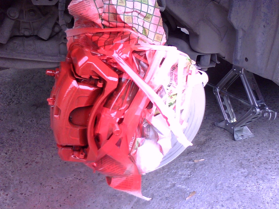 Покраска. Тормозные барабаны, суппорта и ступицы. — Mazda Demio (3G), 1 ...