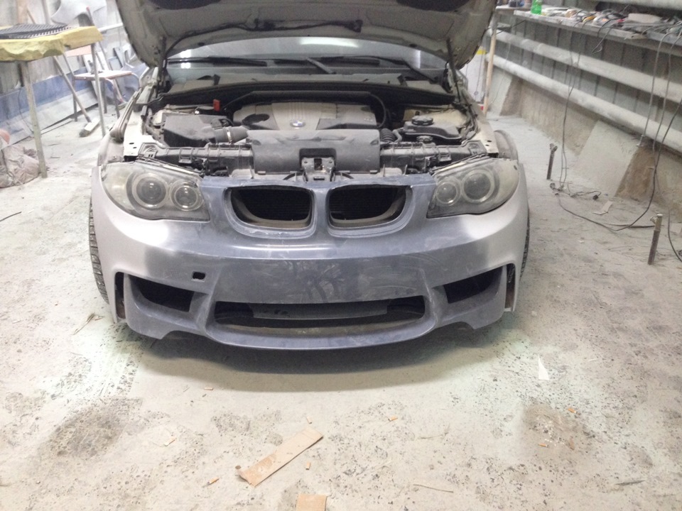 бампер в стиле 1м для обычной е81-е87 — BMW 1 series (E81/E87), 2 л ...