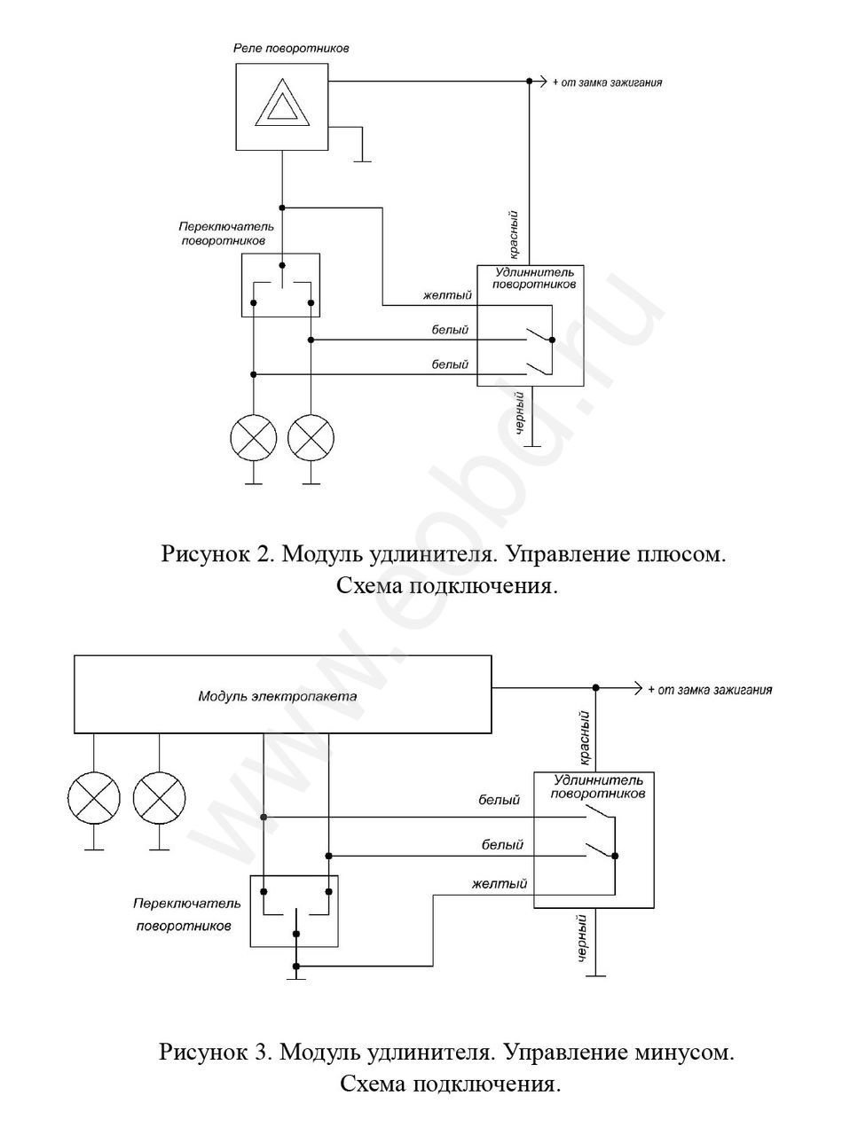 Схема проводки поворотников